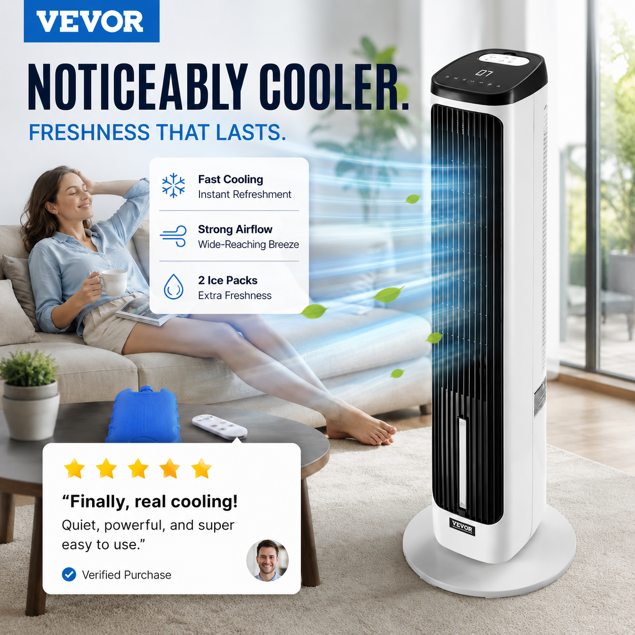 💸 Budgetfreundliche Alternative zur Klimaanlage! 💸 Warum viel Geld für eine Klimaanlage ausgeben, wenn Sie diesen leisen, blattlosen Ventilator zum halben Preis bekommen können? 🤯