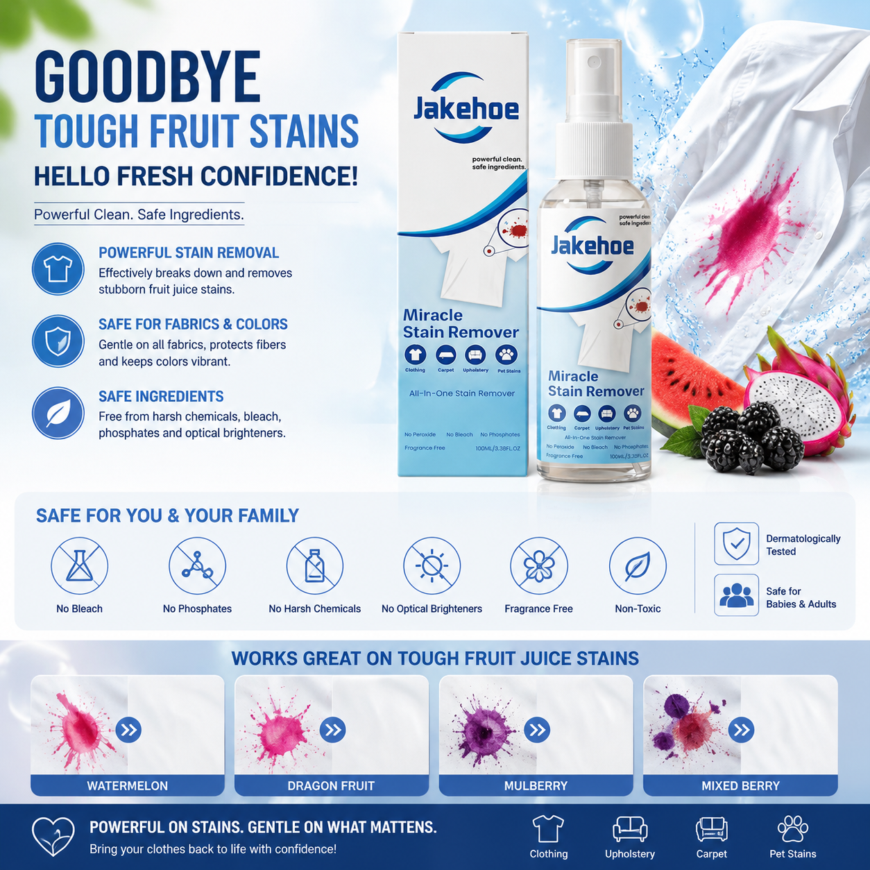 🥳Der Verkaufsschlager 2026!🥳💞 Über 50.000 Stück verkauft! 💥✨ Fantastisches Fleckenentferner-Spray – Entfernt Obst-, Fett-, Wein- und Kaffeeflecken in Sekundenschnelle. Kein Schrubben nötig, einfach aufsprühen und fertig! 🧼💪