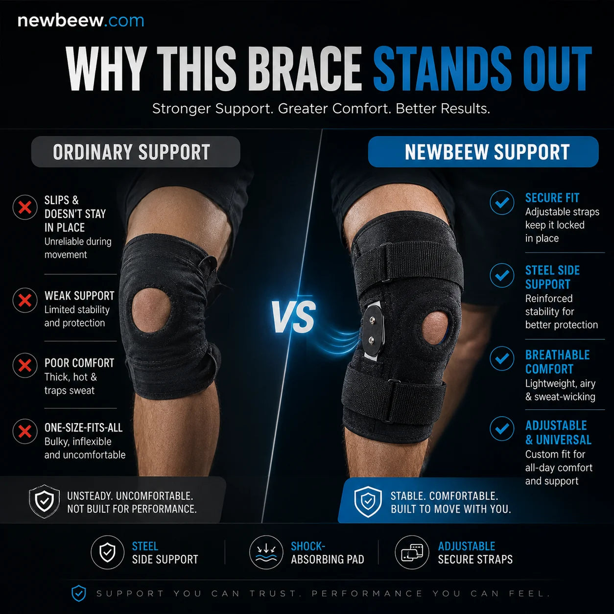 🦵  Atmungsaktive, verstellbare Kniebandage – Leichte Gelenkunterstützung für Sport oder Alltag, optimaler Komfort 🏃‍♂️📦