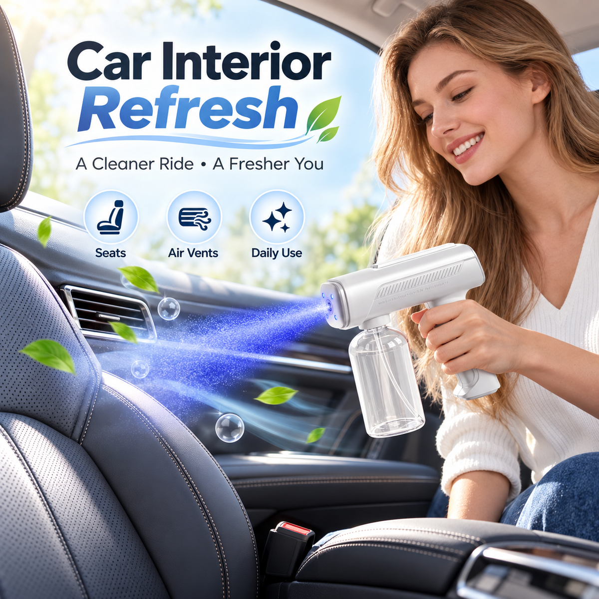 🦠 JETZT 50 % RABATT! 🚫 Kabelloser Nano-Zerstäuber – berührungslose Desinfektion, Blaulicht – für Zuhause, Büro und Auto 🏠