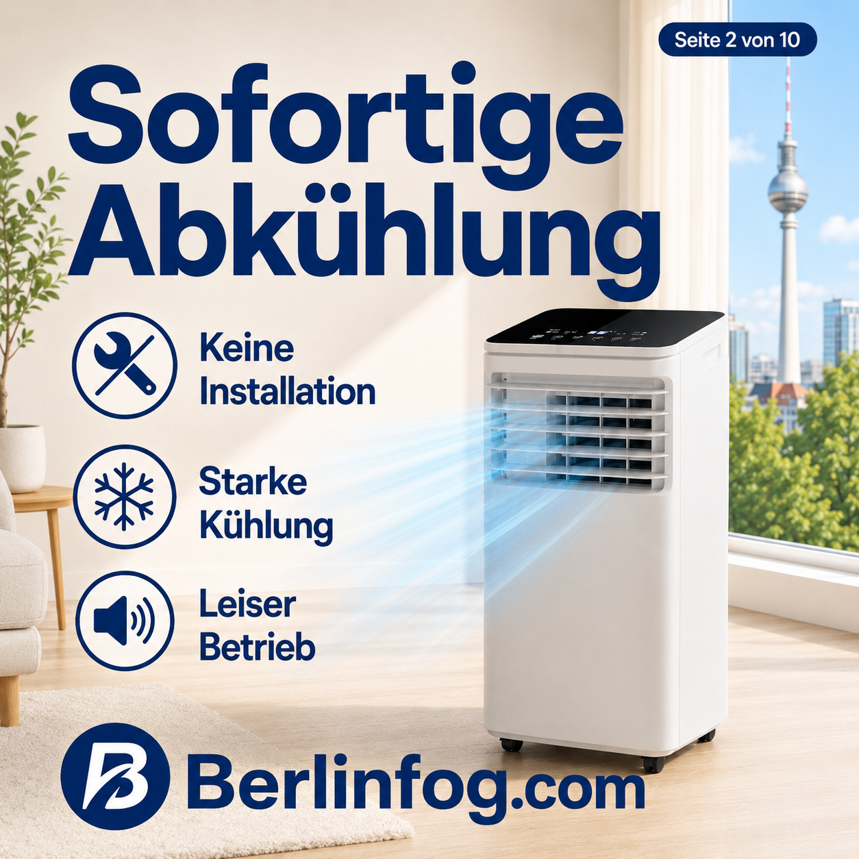 🌬️Tragbare, leise 3-in-1-Klimaanlage mit Ventilator✅Direktverkauf ab Werk⌛Begrenzte Stückzahl💥Bester Preis