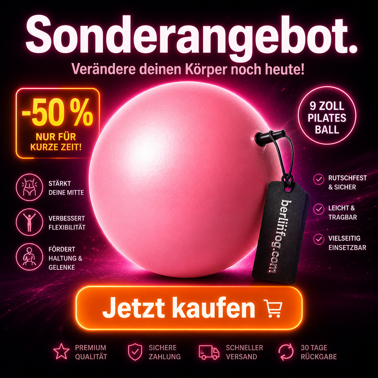 🔥Solange der Vorrat reicht 40 % Rabatt!🎉Explosionsgeschützter Yoga-Ball mit Wabenstruktur