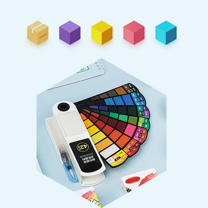 🎨Festes Aquarellfarben-Set mit Wasserpinsel-Stiftschwamm