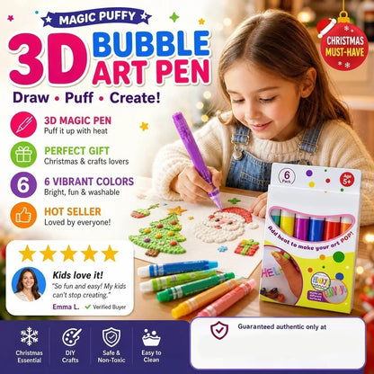 🥳HEISSER SALE 2026🥳💞50.000+ VERKAUFT!🎄🎁Magische Popcorn-Stifte mit Blaseneffekt, wärmeaktivierte Popcorn-Stifte, DIY-3D-Kunstmarker für Kinderbastelprojekte