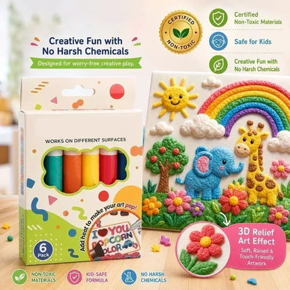 🥳HEISSER SALE 2026🥳💞50.000+ VERKAUFT!🎄🎁Magische Popcorn-Stifte mit Blaseneffekt, wärmeaktivierte Popcorn-Stifte, DIY-3D-Kunstmarker für Kinderbastelprojekte