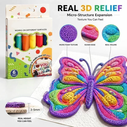 🥳HEISSER SALE 2026🥳💞50.000+ VERKAUFT!🎄🎁Magische Popcorn-Stifte mit Blaseneffekt, wärmeaktivierte Popcorn-Stifte, DIY-3D-Kunstmarker für Kinderbastelprojekte