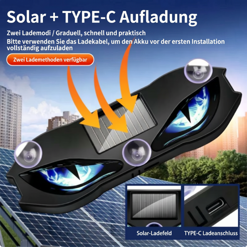 🚗🔆 Solarbetriebene LED-Warnleuchte fürs Auto🔥Solarbetrieben, wetterfest, automatische Aktivierung bei Dunkelheit – für mehr Sicherheit am Straßenrand. 🔥🛡️