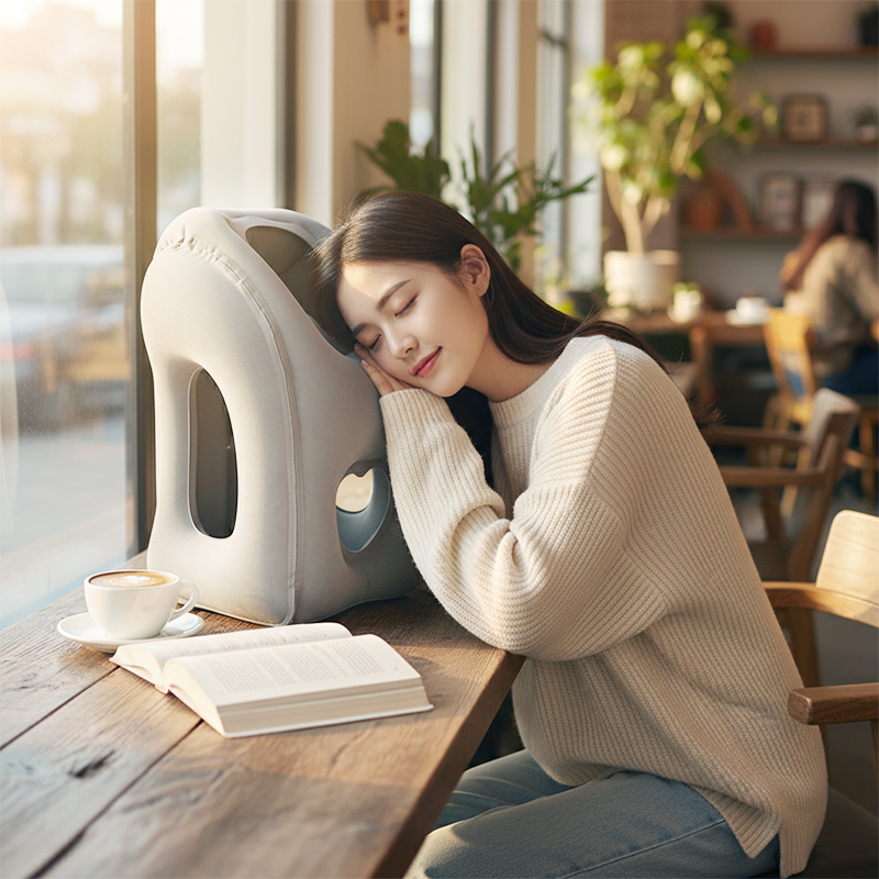 🧳  💤 Aufblasbares Reisekissen – ergonomischer Komfort für unterwegs ✨