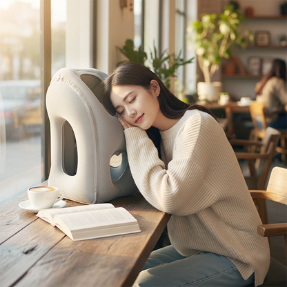 🧳  💤 Aufblasbares Reisekissen – ergonomischer Komfort für unterwegs ✨