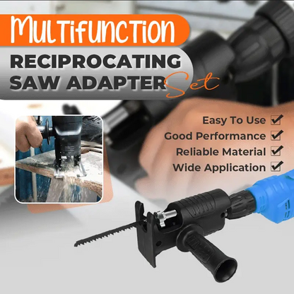 💥 50% Rabatt! 🔧 Säbelsäge-Adapter für Bohrmaschinen – verwandelt Bohrer in Säge. Stahl-Sägeblatthalter, ergonomischer Griff. Inklusive 3 Sägeblätter (Holz, Metall, Kunststoff). Max. Aufnahme Ø 10 mm ⚡