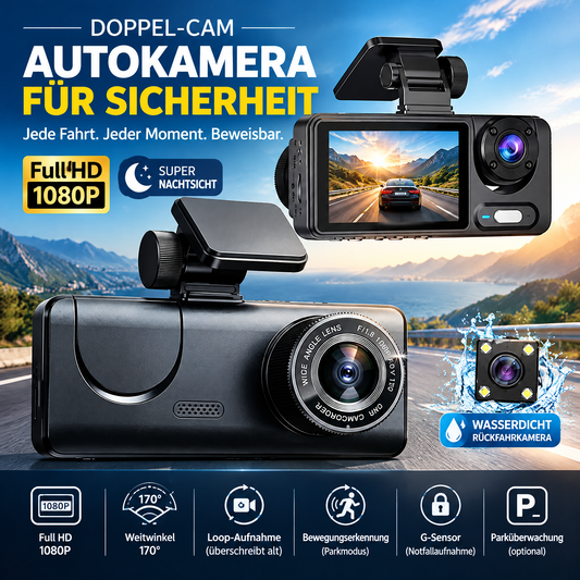 Dashcam mit drei Kameras