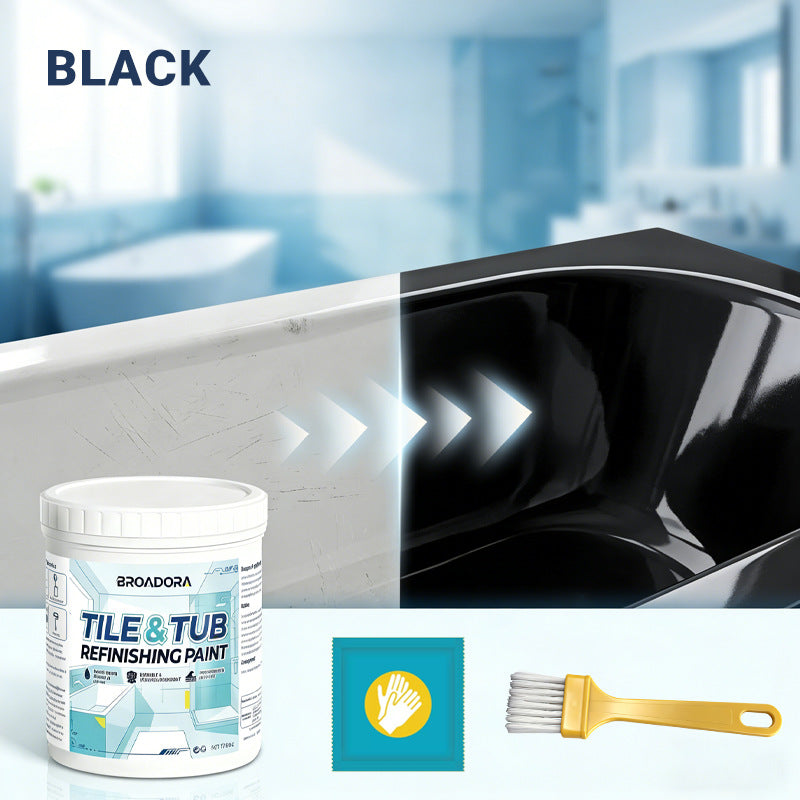 Alte Fliesen? Vergilbtes Waschbecken? – Weiße Fliesen-Renovierungsfarbe – wasserdicht & fleckenblockierend – DIY-Beschichtung für Fliesen, Waschbecken & Toiletten – einfach streichen & wie neu ✨