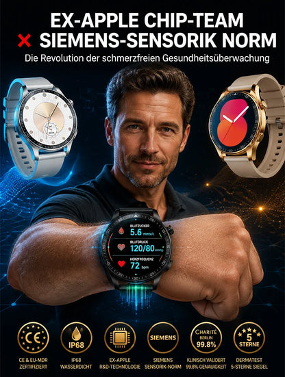 Schluss mit dem schmerzhaften Stechen: Intelligente Sportuhr zur Überwachung von Blutzucker und Blut