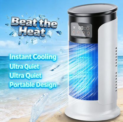❄️Neuer Verdunstungs-Klimagerät 2026 – Kompakter USB-Tischventilator, 300-ml-Wassertank, einstellbare Geschwindigkeitsstufen, Timer, leiser Betrieb, tragbares Design für den Nachttisch | Kleiner Raumventilator für Zuhause, Reisen und Outdoor-Aktivitäten