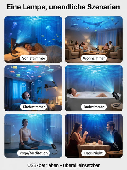 🌌 JETZT 50 % RABATT! 💫 USB-Lampe mit Sternenhimmel-Projektion – 13 austauschbare Filmplatten & flexibler Hals – perfekt für das Schlafzimmer ✨