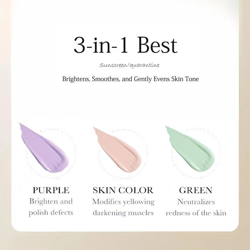 🌸3-farbige, feuchtigkeitsspendende und aufhellende Concealer-Basiscreme – wasserfest