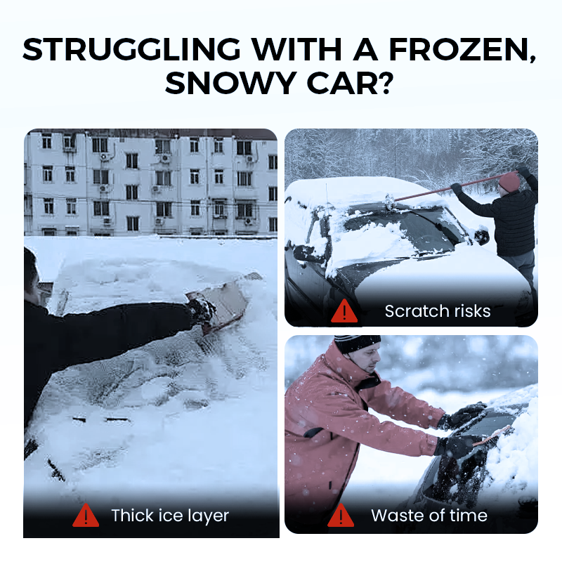 ❄️ 2-in-1-Schneebürste und Eiskratze