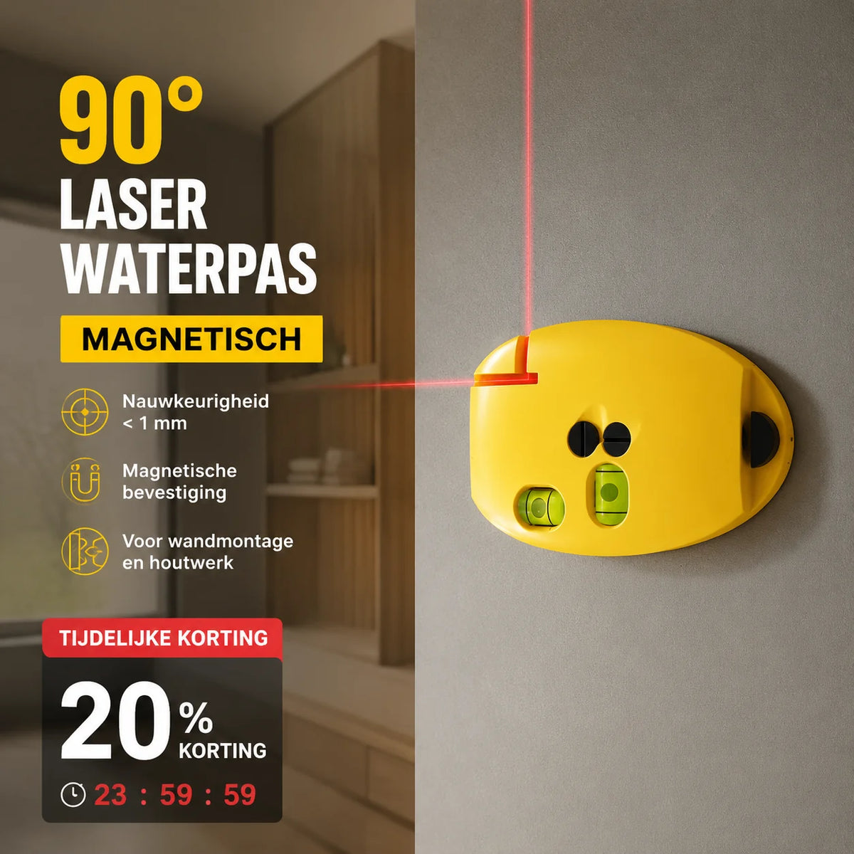 🥳HEISSER SALE 2026🥳💞50.000+ VERKAUFT!👵❤️  90-Grad-Infrarot-Laser-Wasserwaage im rechten Winkel