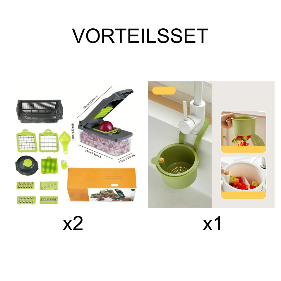 ✨Mehrzweck-Lebensmittelschneider – Edelstahlklingen, leicht zu reinigen, vielseitige Zubereitungsmöglichkeiten 🥗