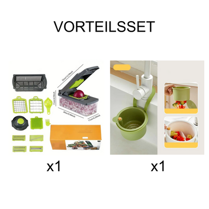 ✨Mehrzweck-Lebensmittelschneider – Edelstahlklingen, leicht zu reinigen, vielseitige Zubereitungsmöglichkeiten 🥗