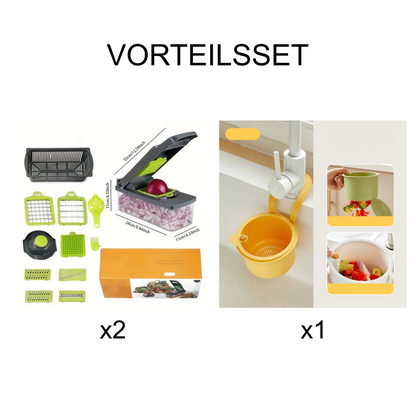 ✨Mehrzweck-Lebensmittelschneider – Edelstahlklingen, leicht zu reinigen, vielseitige Zubereitungsmöglichkeiten 🥗