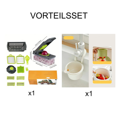 ✨Mehrzweck-Lebensmittelschneider – Edelstahlklingen, leicht zu reinigen, vielseitige Zubereitungsmöglichkeiten 🥗