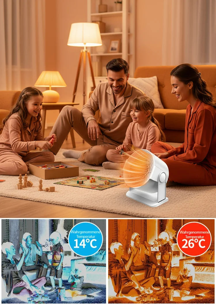 ✨Führende Energiespartechnologie: verbraucht in sieben Tagen nur 1 Kilowattstunde Strom, was weniger als 1 € Stromkosten verursacht, und kann dennoch einen 120 Quadratmeter großen Raum innerhalb von drei Sekunden beheizen.