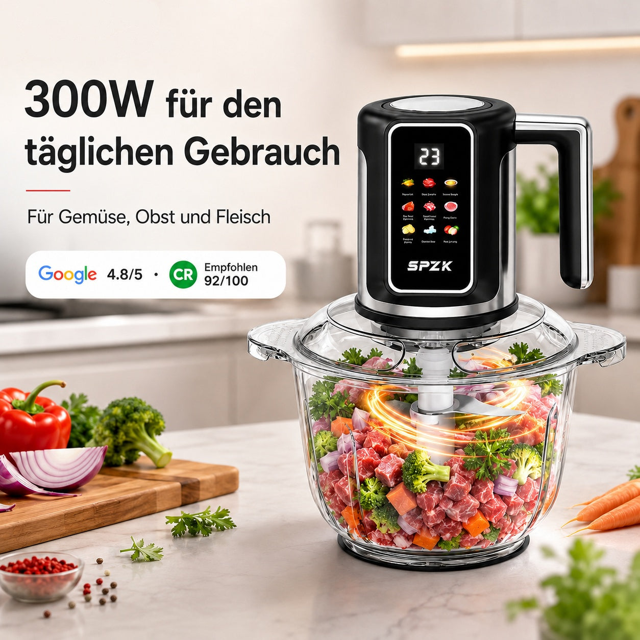 🔪 Kabelloser, USB-betriebener Küchenwolf für Fleisch, Soßen und mehr – schnell, hygienisch und einfach! 🍖🥦