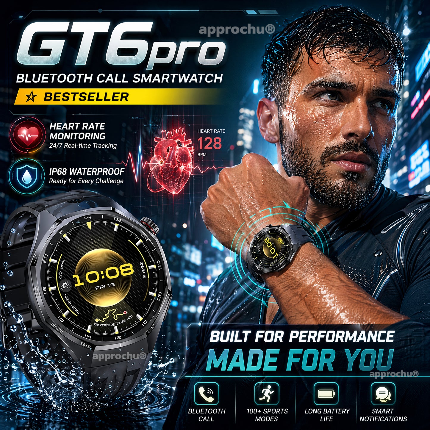 🥳HEISSER SALE 2026🥳💞50.000+ VERKAUFT!👵❤️  GT6pro Bluetooth Call Smartwatch – Bestseller