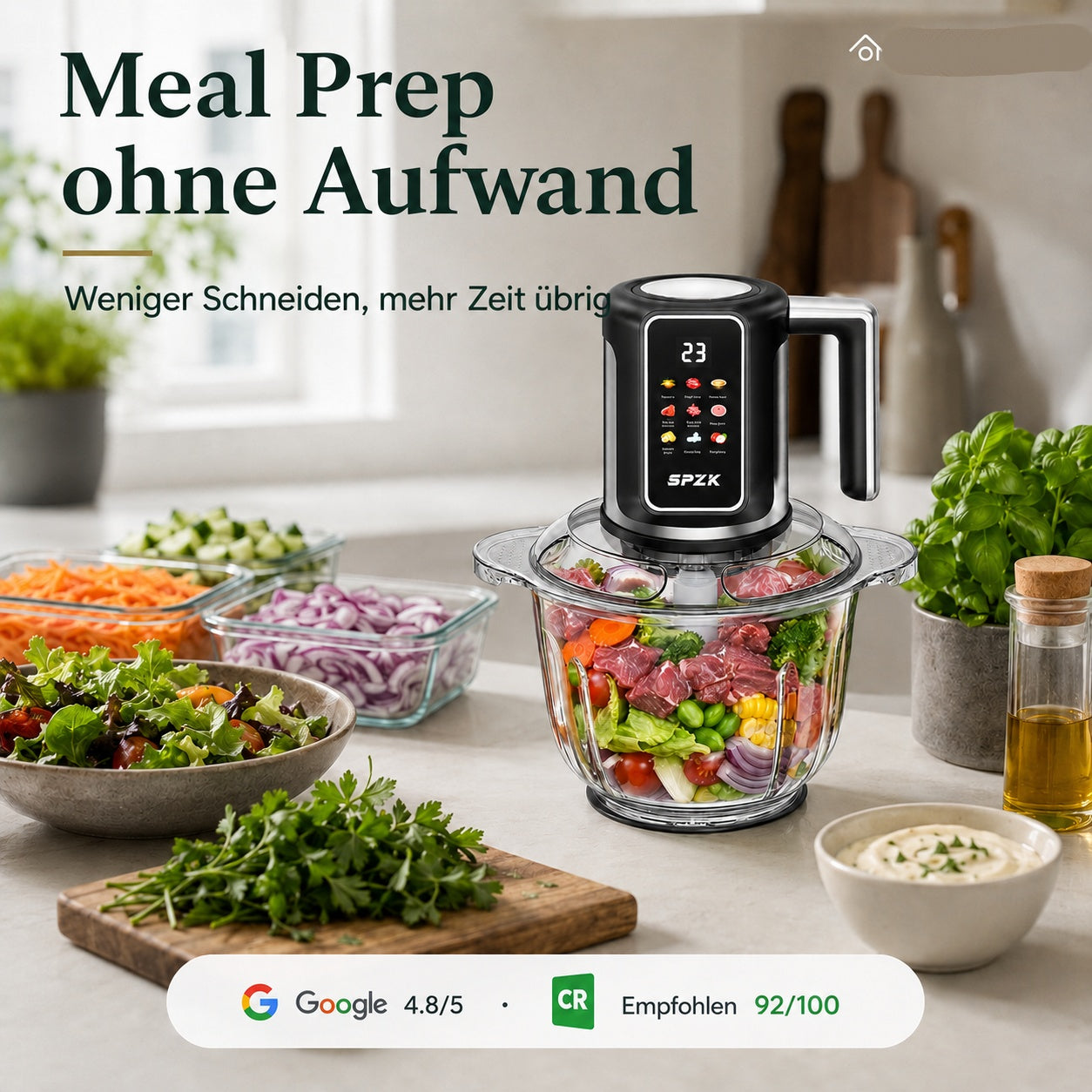 🔪 Kabelloser, USB-betriebener Küchenwolf für Fleisch, Soßen und mehr – schnell, hygienisch und einfach! 🍖🥦