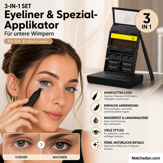 🥳2026 HEISSER VERKAUF🥳💞ÜBER 50.000 VERKAUFT!💄✨ 50 % RABATT! 3-in-1 Eyeliner- und Wimpernstempel-Set – Perfekte Lidstriche und Wimpern in Sekundenschnelle. Wasserfest, wischfest. Keine ruhige Hand nötig! 👁️🖌️