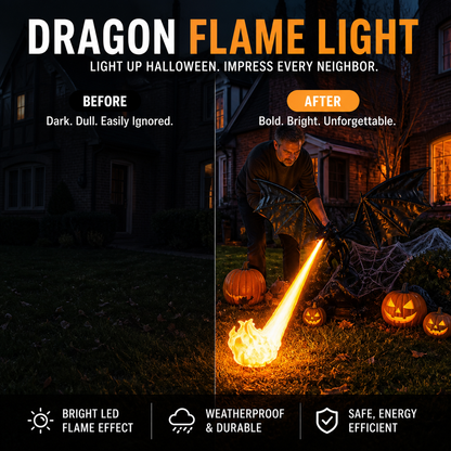 🔥Drachenflammen-Ornament | Gruselige Halloween-Deko – ein Muss!