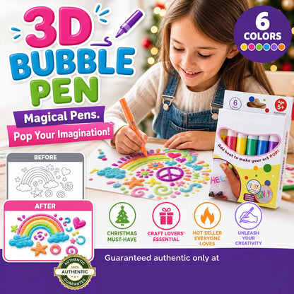 🥳HEISSER SALE 2026🥳💞50.000+ VERKAUFT!🎄🎁Magische Popcorn-Stifte mit Blaseneffekt, wärmeaktivierte Popcorn-Stifte, DIY-3D-Kunstmarker für Kinderbastelprojekte