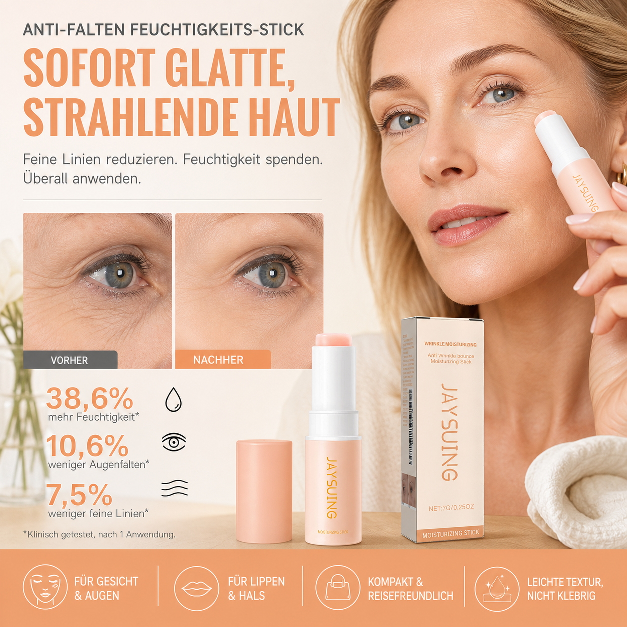 🥳HEISSER SALE 2026🥳💞50.000+ VERKAUFT!👵❤️  Pink Collagen Multi-Effekt Feuchtigkeitscreme – Bietet intensive Feuchtigkeitspflege für Gesicht und Lippen.