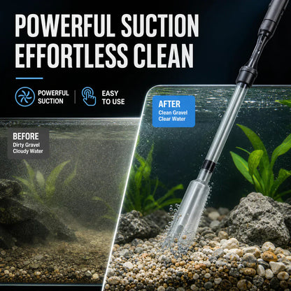🐠 50 % RABATT! 🔥 Elektrischer Aquarienkiesreiniger – mühelose Reinigung von Kies & Bodengrund – saugt Schmutz, Futterreste & Ablagerungen zuverlässig ab – ideal für Süß- & Salzwasseraquarien – spart Zeit & schont die Wasserqualität