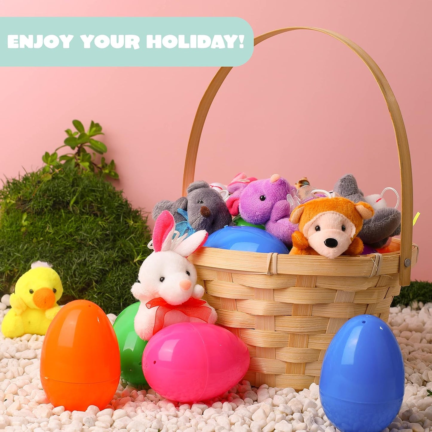 🐣 Tierischer Schlüsselanhänger mit Ei-Schale – Plüschanhänger als Ostergeschenk für Kinder🎁