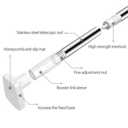 ✨⚡️ ZEITLICH BEGRENZT – 50% SPAREN! Bohrfreie verstellbare Stange – Ideal zum Aufhängen von Kleidung und Duschvorhängen im Badezimmer oder auf dem Balkon 🚿