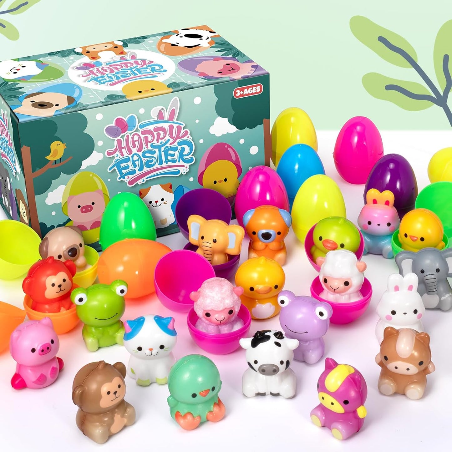 🔥LETZTER TAG – 49% RABATT🔥12/24 STÜCK OSTER-EIER MIT LANGSAM AUFGEHENDEN SQUISHY-SPIELZEUGEN