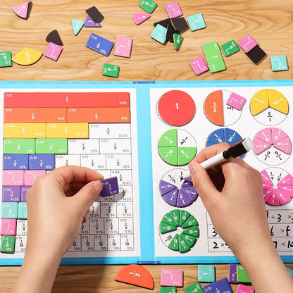 🧩 50% RABATT! 🎨 Magnetisches Bruchpuzzle für Kinder – Fördert Feinmotorik, bunt & sicher – Perfekt für spielerisches Lernen zu Hause ✨