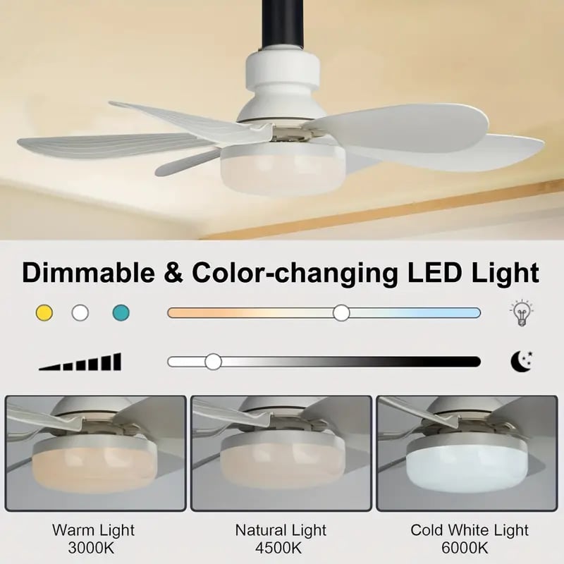 🔥Kostenloser Versand & 50 % Rabatt🔥🍃 Intelligenter Deckenventilator mit Licht, RGB-Beleuchtung und Bluetooth-Lautsprecher♨️❄️