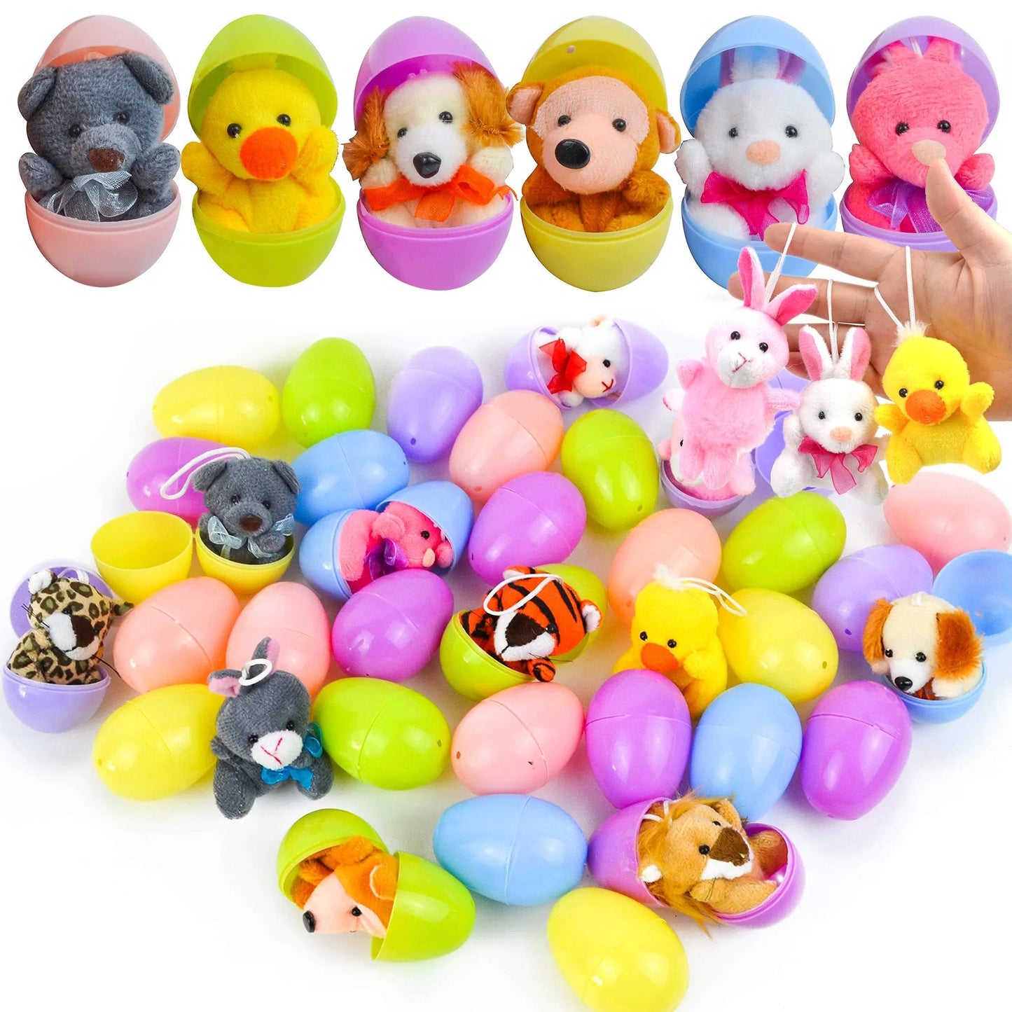 🐣 Tierischer Schlüsselanhänger mit Ei-Schale – Plüschanhänger als Ostergeschenk für Kinder🎁