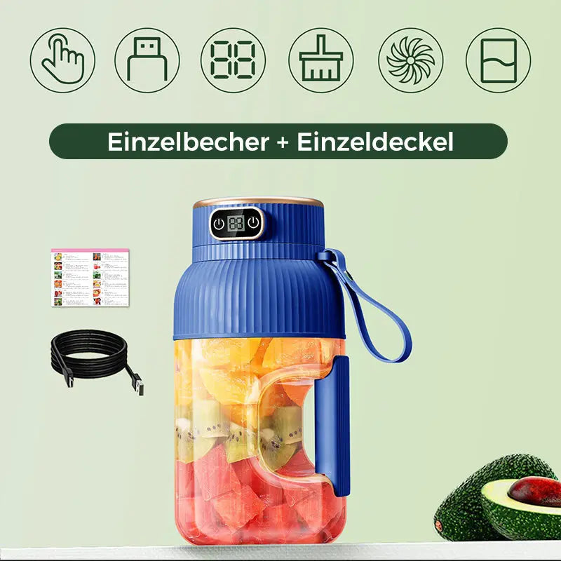 💥Heißer Verkauf ❄️Multifunctional Tragbare Saftpresse Tasse mit Digitalanzeige-Drink fresh juice for a healthy lifestyle