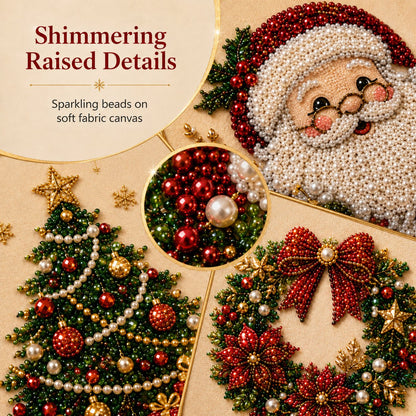 ❄️Sommerfrische 50 % Rabatt!💎DIY-Weihnachts-Diamond-Painting mit Perleffekt – Kreatives Bastelset mit Rahmen für festliche Dekoration