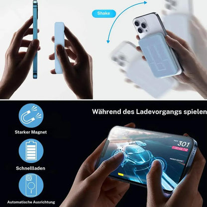 🔋50 % Rabatt! Kabellose magnetische Powerbank mit 10.000 mAh und integriertem Ständer – Lädt bis zu 3 Geräte gleichzeitig mit einer Ausgangsleistung von 15 W bzw. 22,5 W ⚡📱