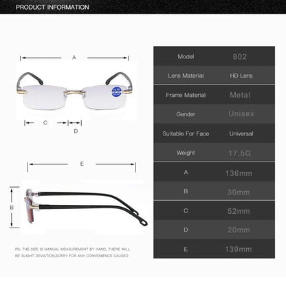 🔥Neue Saphir-Lesebrille mit hoher Härte und blauem Rand✨