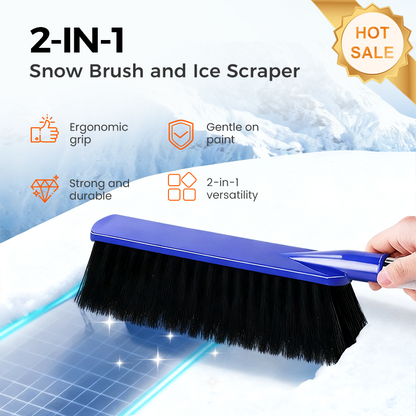 ❄️ 2-in-1-Schneebürste und Eiskratze