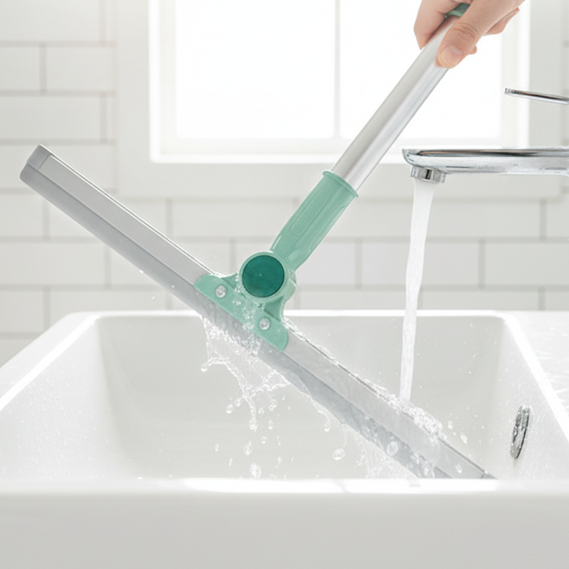 🧹✨ Silikon-Bodenschaber & Fensterabzieher 2 in 1 – Trocken & nass – entfernt Haare & Schmutz rückstandslos – ideal für Fliesen, Glas & Glasduschen 💧🧽