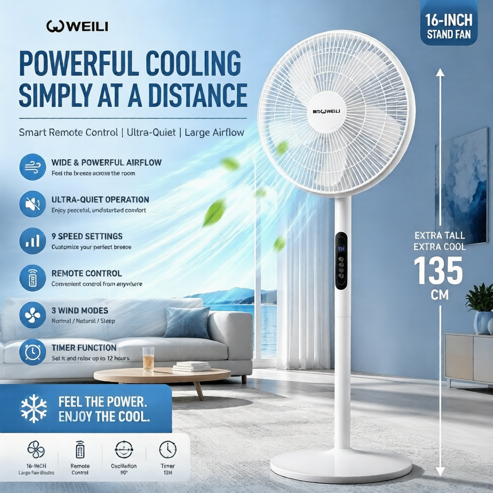 🥳HEISSER SALE 2026🥳💞50.000+ VERKAUFT!👵  Hochleistungs-Standventilator mit Fernbedienung🍃