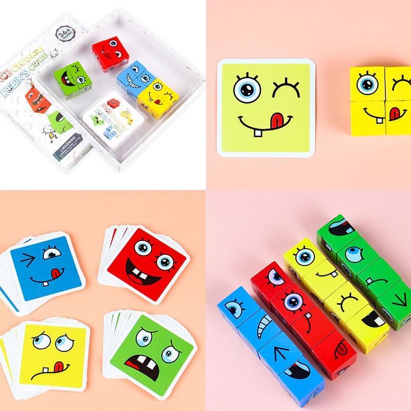 3D-Puzzle-Zauberwürfel mit Gesichtsveränderung