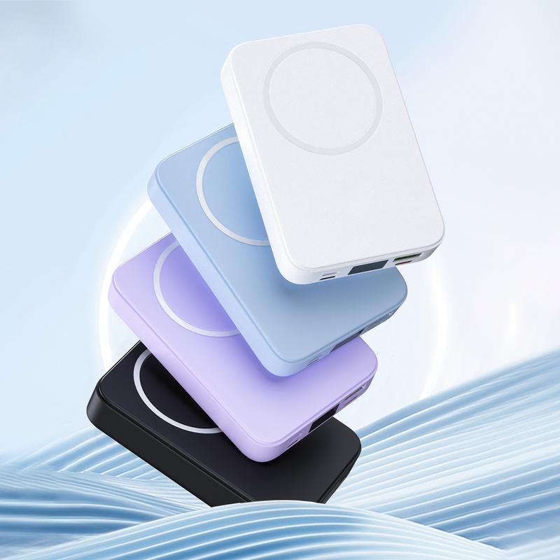 🔋50 % Rabatt! Kabellose magnetische Powerbank mit 10.000 mAh und integriertem Ständer – Lädt bis zu 3 Geräte gleichzeitig mit einer Ausgangsleistung von 15 W bzw. 22,5 W ⚡📱
